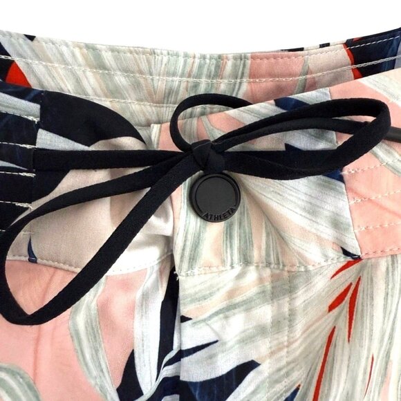 Athleta Hudson Shorts 14 Floral Tropical Palm Print Zip Fly Zipper Pockets XL - Picture 5 of 10